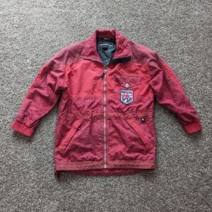 Vintage Obermeyer Road Trip Nylon Jacket Size 8 Red